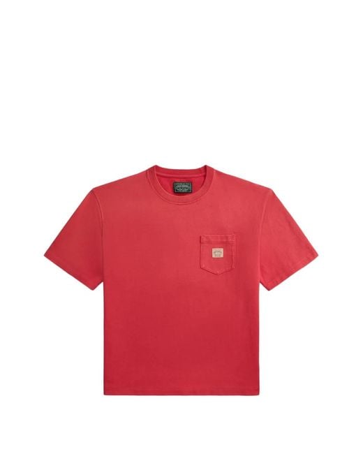 Polo Ralph Lauren Red T-Shirt À Poche Poitrine for men