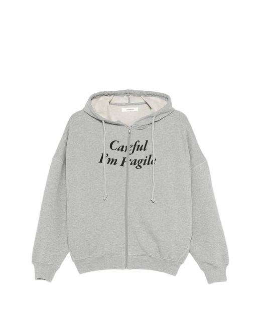 GIMAGUAS White Printed Hoodie