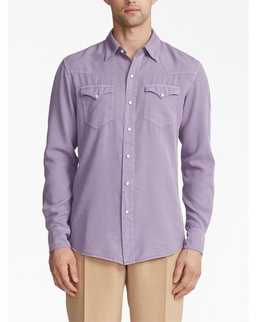 Ralph Lauren Purple Label Hemd aus Lyocell in Purple für Herren