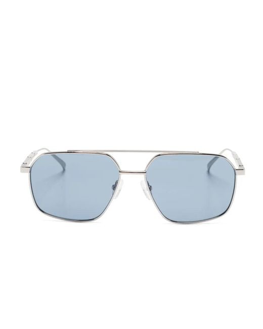 McQueen Blue Pilot-Frame Sunglasses