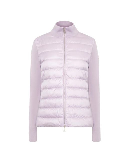 Moncler Pink Panelled Zip-Up Jacket