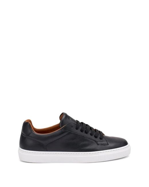 Frau Black Leather Sneakers for men