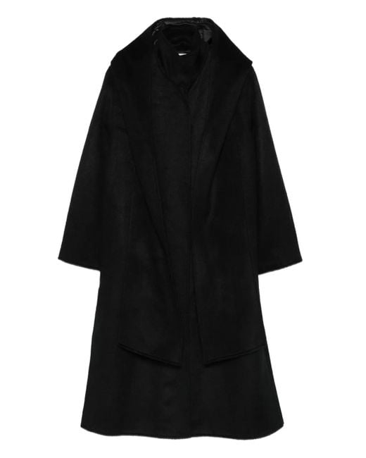 Forte Forte Black Funnel-Neck Coat