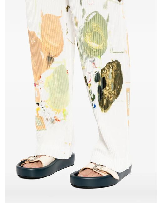Homme Plissé Issey Miyake White Palette Trousers for men