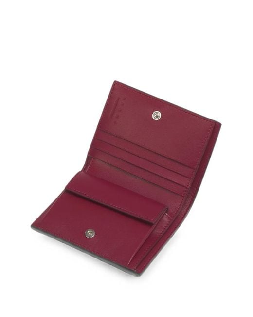 Marni Green Mending Logo Bifold Wallet for men
