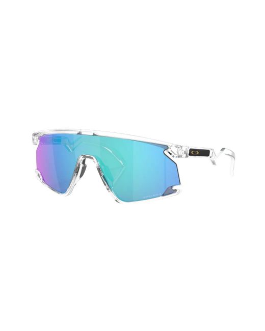 Oakley Blue Transparent Mask-Frame Sunglasses
