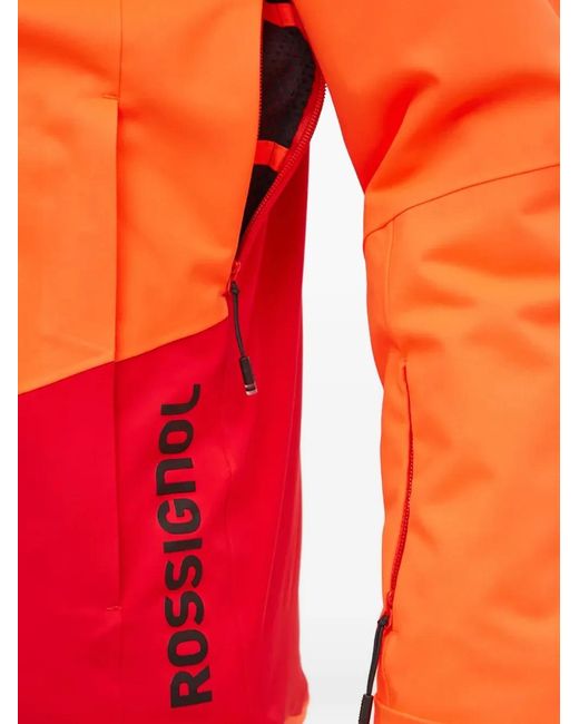 Rossignol Orange Hero Blackside Hooded Ski Jacket for men