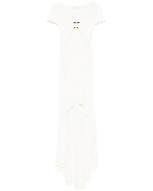 Patrizia Pepe White Cut Out-Detail Maxi Dress