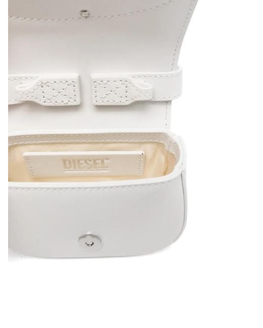 DIESEL White 1Dr Xs Mini Tote Bag With Logo Plaque