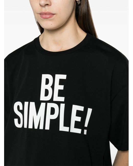 Camiseta con eslogan estampado Moschino de color Black