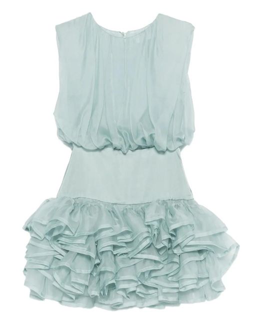Viktor & Rolf Blue Ruffled Mini Dress