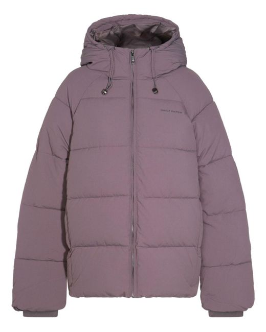 Daily Paper Purple Relaxed Puffer Coat for men