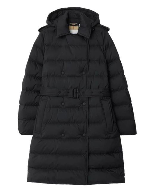 Burberry Donsjas Met Dubbele Rij Knopen En Ceintuur in het Black