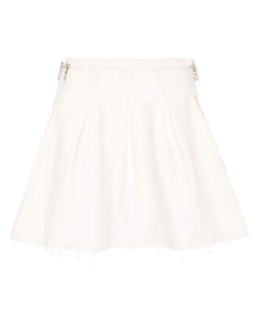 Our Legacy White Object Pleated Mini Skirt
