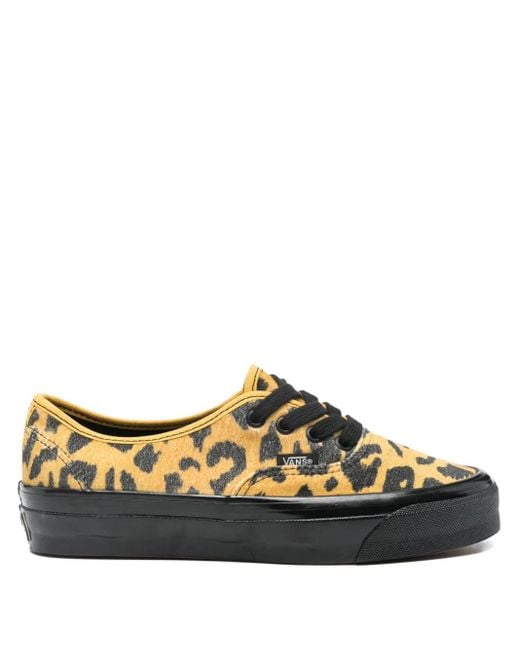 Vans Black Leopard-Print Sneakers