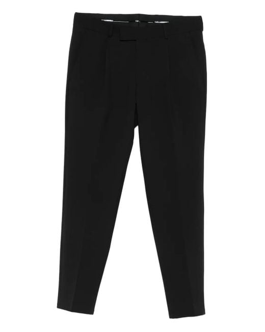 Karl Lagerfeld Black Pleated-Detail Trousers for men