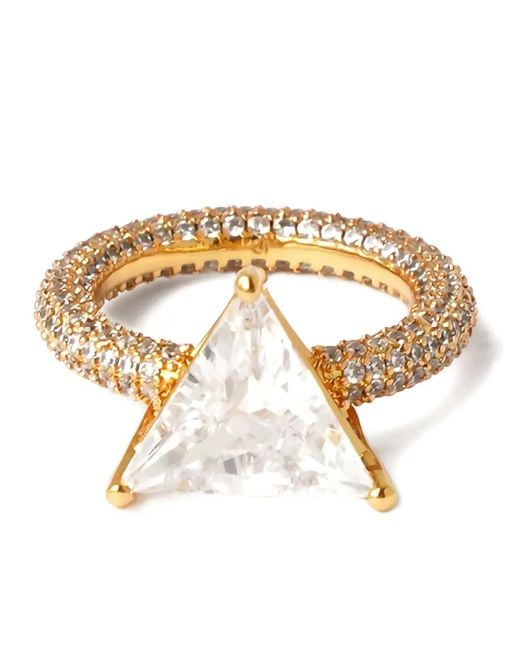 Izabel Display White Mega Triangle Pavé Ring