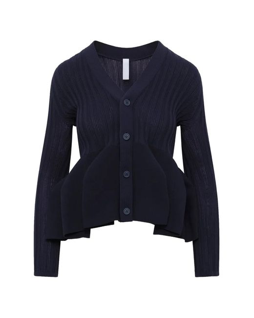 CFCL Blue Pottery Ribbed-Knit Cardigan