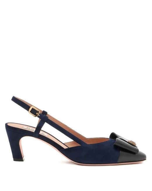 Bally Blue 55M B-Bow Slingback Pumps