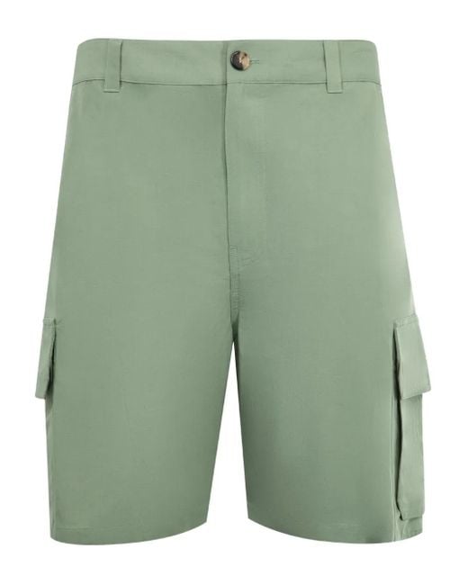 Loewe Green Linen Cargo Shorts for men