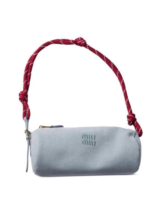 Miu Miu Gray Schultertasche Aus Gabardine