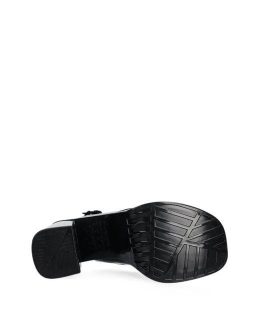 Melissa Black Dance Platform Crossover-Strap Pumps