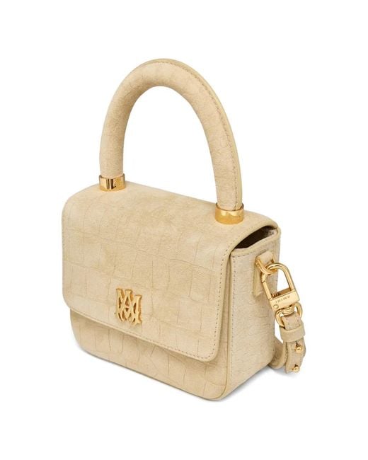 Amiri Natural Croc Suede Micro Ma Bag
