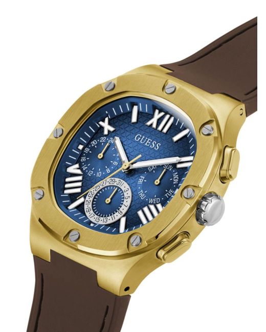 Montre chronographe 42 mm en acier inoxydable Guess USA pour homme en coloris Blue