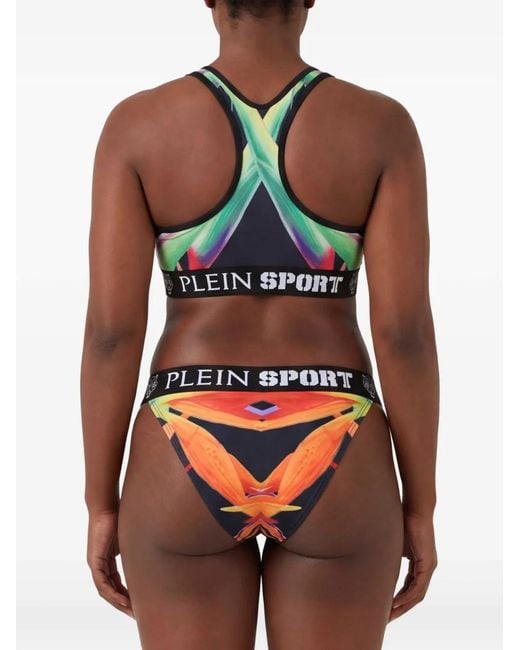 Philipp Plein Black Flowers Bikini Set