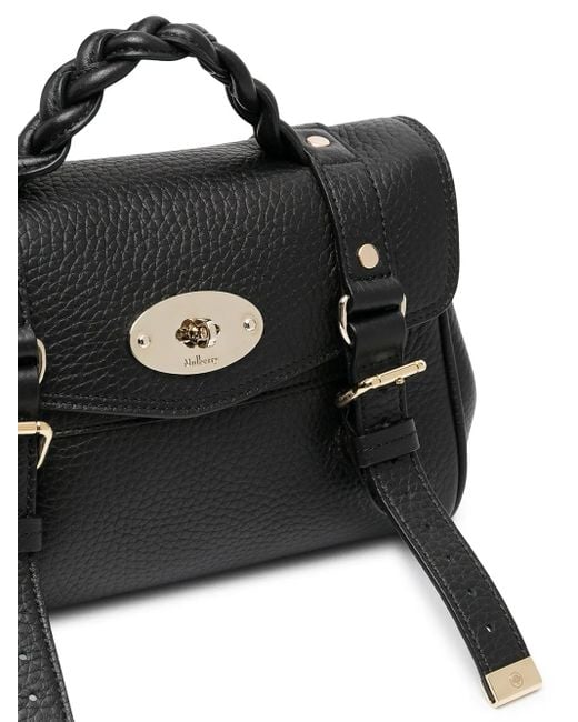 Borsa A Spalla Alexa Mini Con Manico Intrecciato di Mulberry in Black
