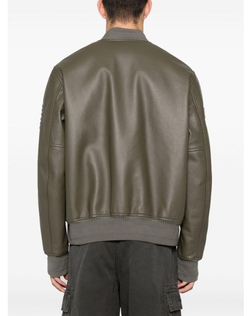 Givenchy Gray Logo-embossed Bomber Jacket for men
