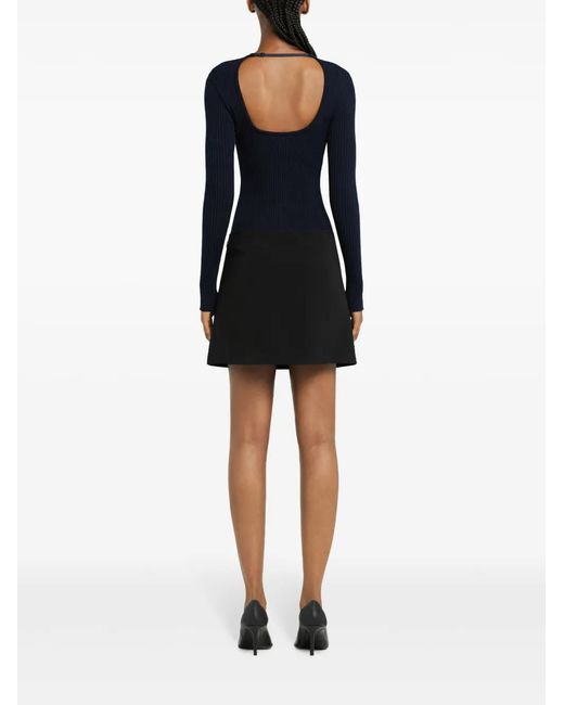 Courreges Blue Strap-Detail Jumper