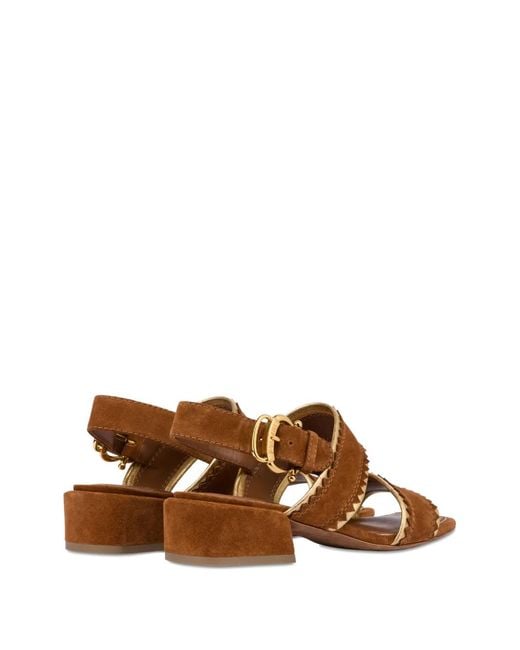 Pollini Brown Slingback Heeled Sandals