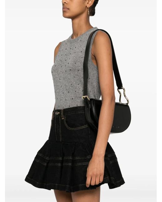 Chiara Ferragni Black Faux-Leather Shoulder Bag