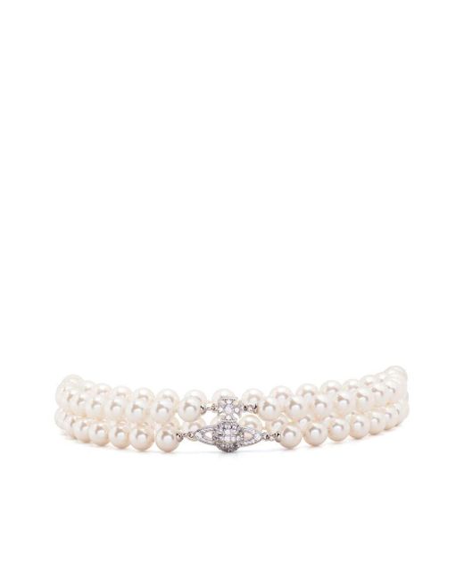 Vivienne Westwood Orb Pearl Doublerow Choker in Natural Lyst Canada