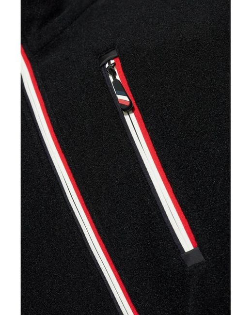 Moncler Black Embroidered Logo Sweater for men