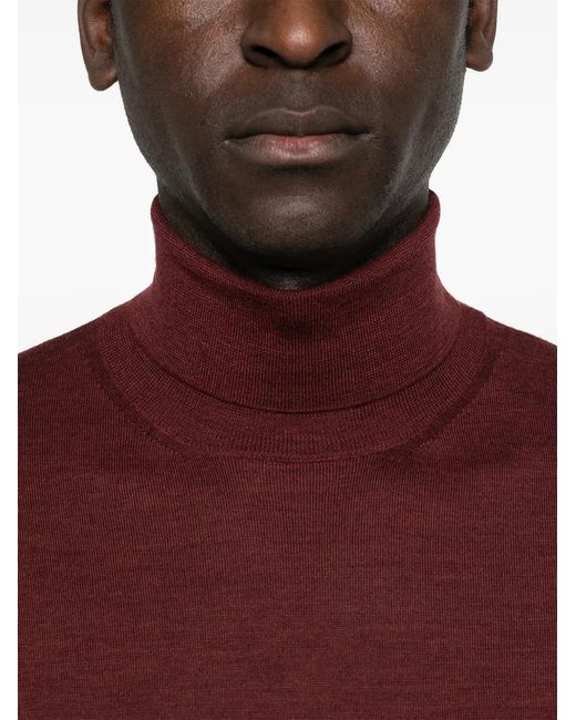 Corneliani Red Rollneck Sweater for men