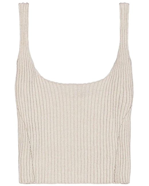 Canotta Lamé di Laneus in White