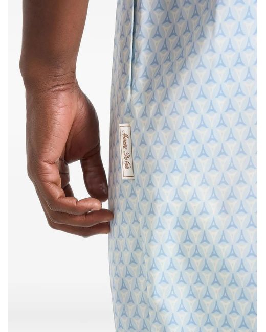 Manière De Voir Blue Jordan Eiffel Monogram Shorts for men