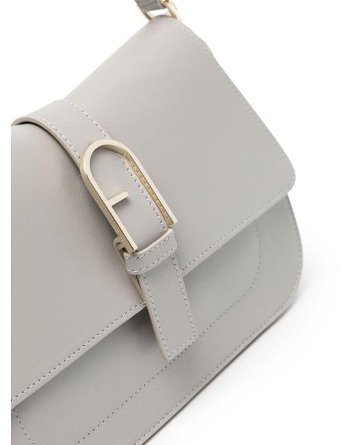 Furla Gray Flow Leather Tote Bag