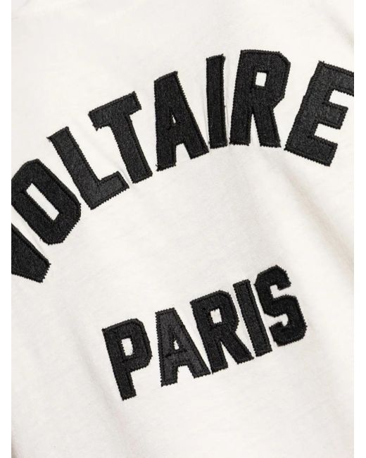 Zadig & Voltaire Tommy T-Shirt mit Logo-Applikation in White für Herren