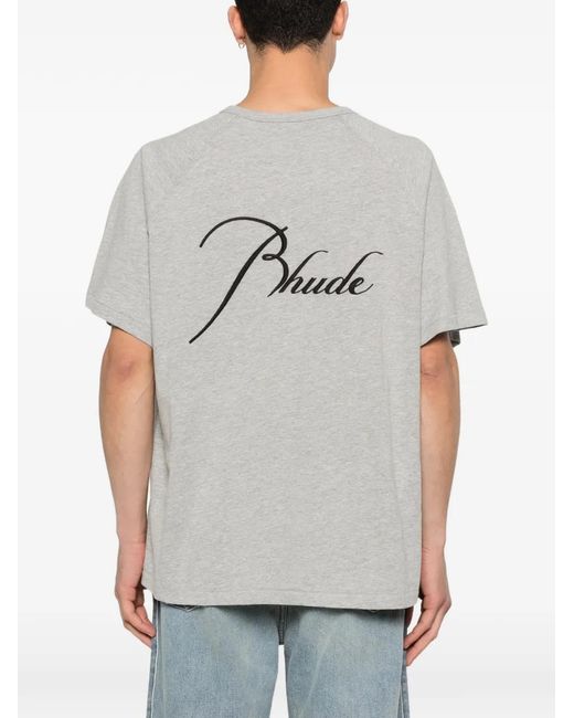 Rhude Gray Classique Raglan Tee for men