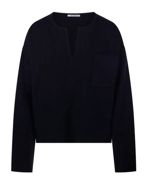 Max Mara Trui Met V-Hals in het Blue
