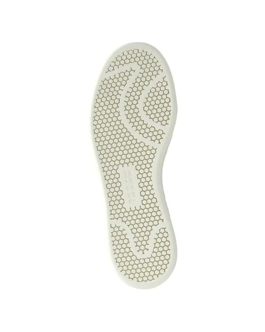 Y-3 White Triple Strap Leather Sneakers