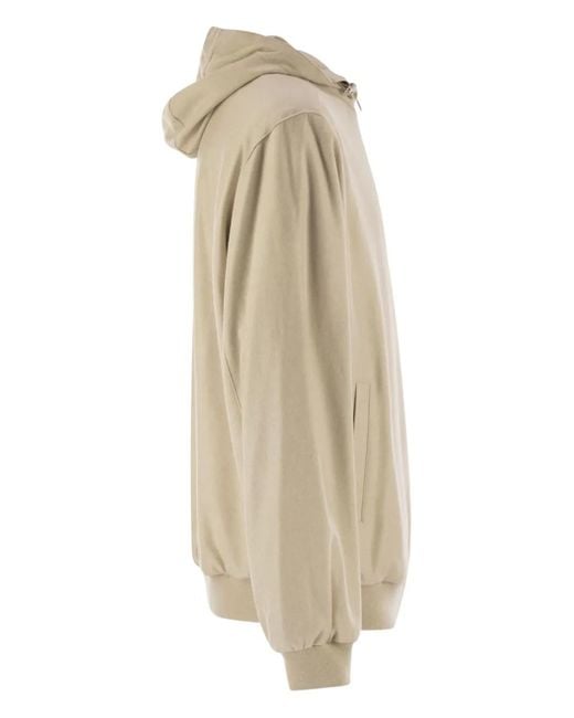 Fedeli Natural Start Reversible Hooded Bomber Jacket for men