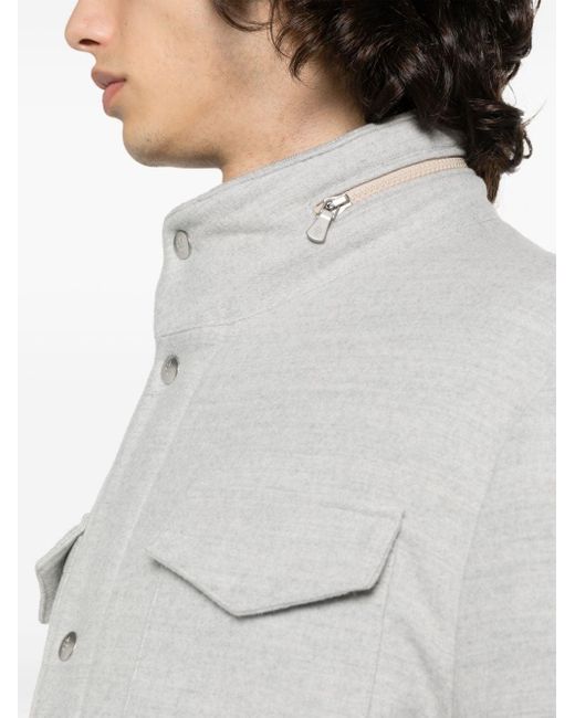 Eleventy Gray Field Wool Jacket for men