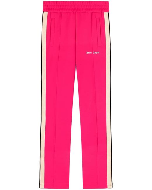 Palm Angels Pink Logo Track Pants