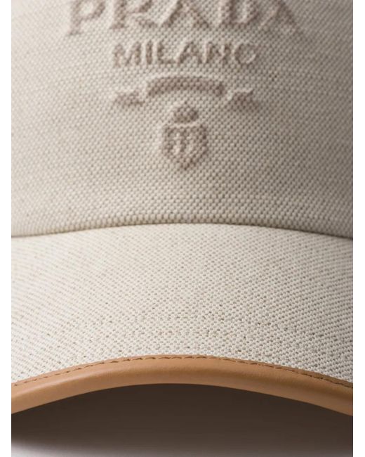 Prada Gray Logo Baseball Cap