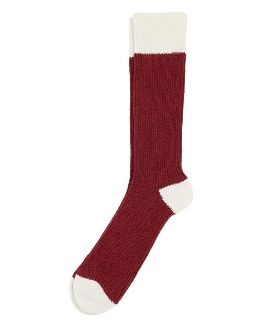 AMI Red Two-Tone Socks