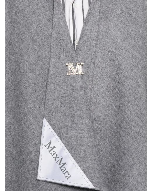 Capa Con Diseño Abierto Max Mara de color Gray